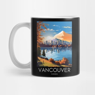 A Pop Art Travel Print of Vancouver - Canada Mug